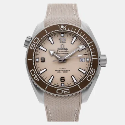 Pre-owned Omega Seamaster Planet Ocean 600m 215.32.44.21.09.001 Automatic 43 Mm In Sand
