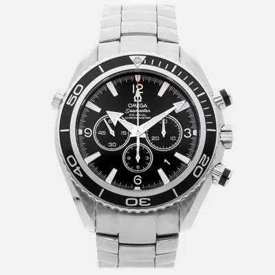 Pre-owned Omega Seamaster Planet Ocean 600m Chronograph 2210.50.00 In Black
