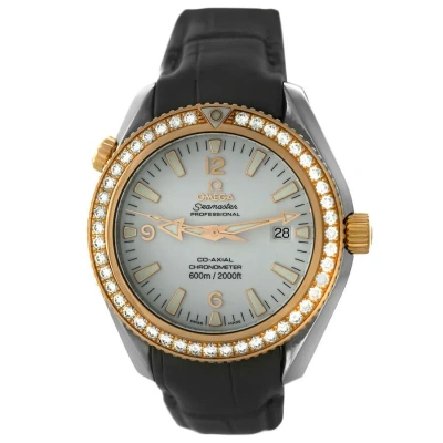 Omega Seamaster Planet Ocean Diamond Lacquered White Dial Unisex Watch 222.28.42.20.04.001 In Gold