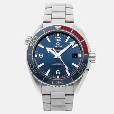 Pre-owned Omega Seamaster "pyeongchang 2018" 522.32.44.21.03.001 In Blue