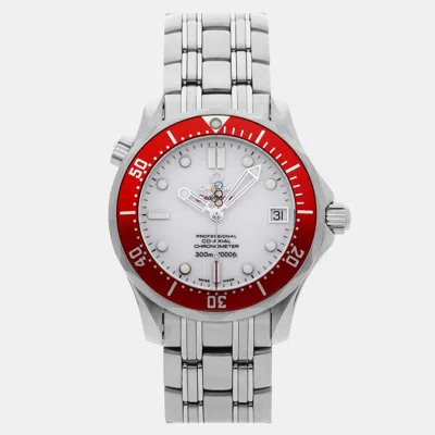 Pre-owned Omega Specialities Olympic Collection Vancouver 2010 Limited Edition Seamaster Diver 300m  In White