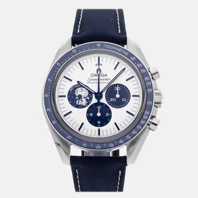 Pre-owned Omega Speedmaster Chronograph Anniversary Series "silver Snoopy Award" 310.32.42.50.02.001