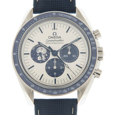 Omega Speedmaster Chronograph Hand Wind Silver Dial Men's Watch 31032425002001 In Blue / White