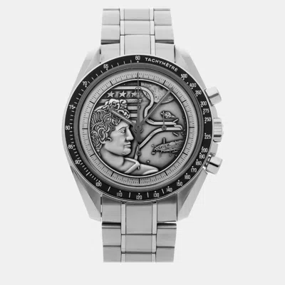 Pre-owned Omega Speedmaster Moonwatch Apollo Xvii Anniversary Limited Edition 311.30.42.30.99.002 In Silver