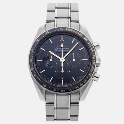Pre-owned Omega Speedmaster Moonwatch "apollo Xvii" Limited Edition 311.30.42.30.03.001 In Blue