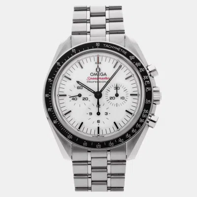 Pre-owned Omega Speedmaster Moonwatch Professional 310.30.42.50.04.001 42 Mm In White