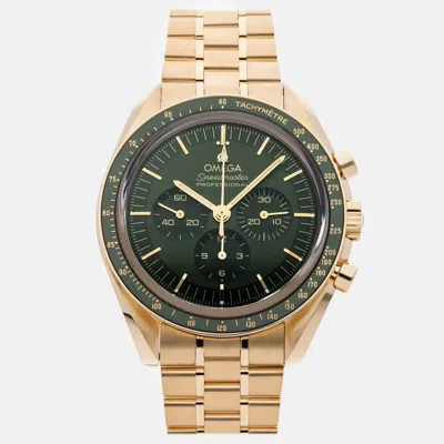 Pre-owned Omega Speedmaster Moonwatch Professional 310.60.42.50.10.001 In Green