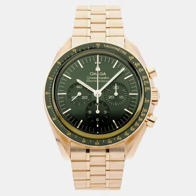 Pre-owned Omega Speedmaster Moonwatch Professional 310.60.42.50.10.001 42 Mm In Green