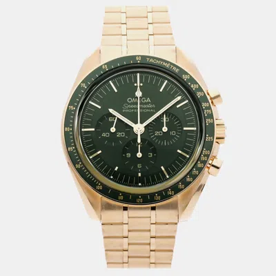 Pre-owned Omega Speedmaster Moonwatch Professional Moonshine In Green