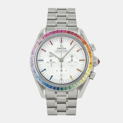 Pre-owned Omega Speedmaster Professional Moonwatch Rainbow 310.55.42.50.52.002 In Silver
