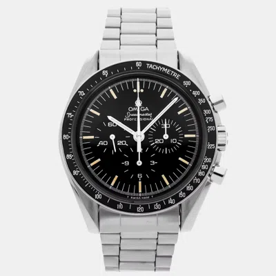 Pre-owned Omega Vintage Speedmaster Professional Moonwatch 145.022 In Black