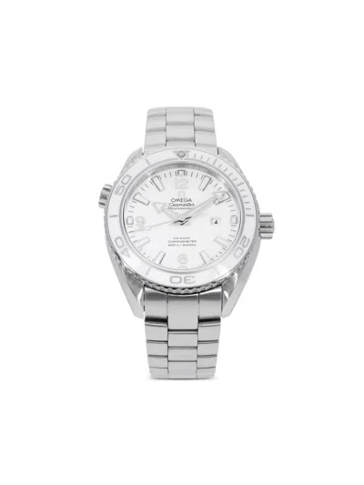 Pre-owned Omega  Seamaster Planet Ocean 40mm In White