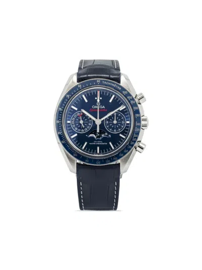 Pre-owned Omega  Speedmaster 44mm In Blue