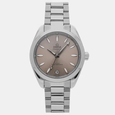 Pre-owned Omega Seamaster Aqua Terra Shades 220.10.34.20.09.001 Brown Automatic Stainless Steel Men'