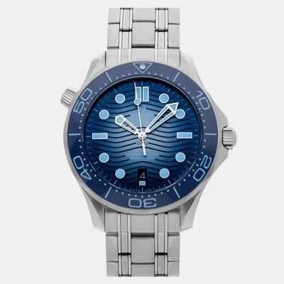 Pre-owned Omega Seamaster Diver 300m 210.30.42.20.03.003 42 Mm In Blue