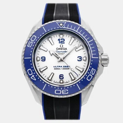 Pre-owned Omega Seamaster Planet Ocean 6000m Ultra Deep O-megasteel 215.32.46.21.04.001 In White