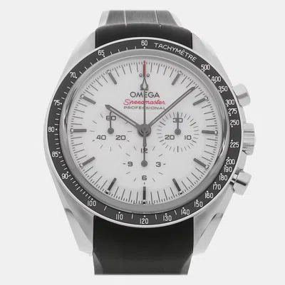 Pre-owned Omega Speedmaster Moonwatch 310.32.42.50.04.001 White Manual Winding Stainless Steel Men's