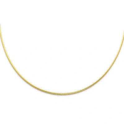 Pre-owned Omega Real 14k Yellow Or White Gold 1.5mm Sparkle  Necklace Chain 17" Women
