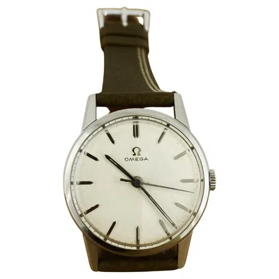 Pre-owned Omega Ref 131.001 Cal 286 Swiss Manual S/steel Ivory Dial 34mm C1962 Mens' Watch In White
