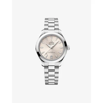 Omega Sandstone Seamaster Aqua Terra 150m Stainless-steel Watch 30mm In Silver