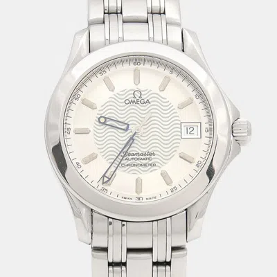 Pre-owned Omega Seamaster 2501.31 Automatic Stainless Steel Men's Wristwatch 36.5 Mm In White