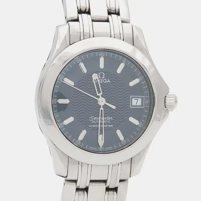 Pre-owned Omega Seamaster 2501.81 Automatic Stainless Steel Men's Wristwatch 36.5 Mm In Blue
