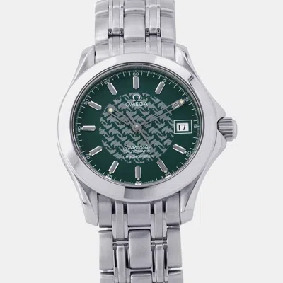 Pre-owned Omega Seamaster 2506.70 Green Stainless Steel Automatic Men's Watches 36mm