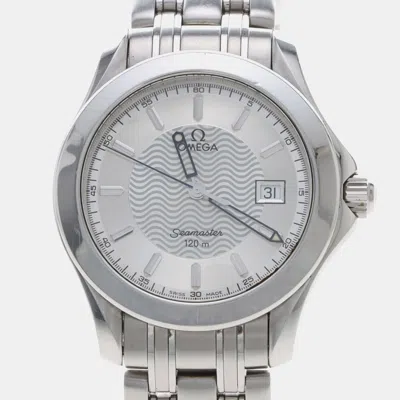 Pre-owned Omega Seamaster 2511.31 Silver Stainless Steel Quartz Men's Watches 36mm