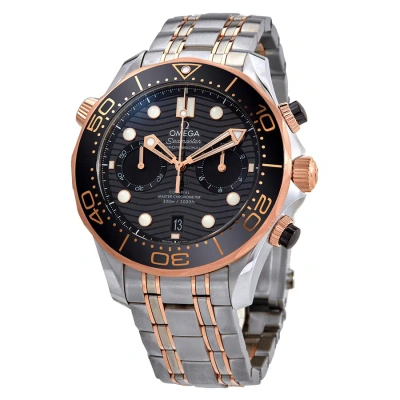 Omega Seamaster 300 Master Co-axial Chronograph Automatic Chronometer Black Dial Men's Watch 210.20. In Black / Gold / Gold Tone / Rose / Rose Gold Tone / Skeleton