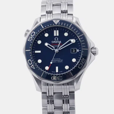 Pre-owned Omega Seamaster 300m 212.30.41.20.03.001 Blue Stainless Steel Automatic Men's Watches 41mm