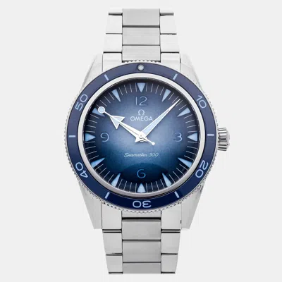 Pre-owned Omega Seamaster 300m 234.30.41.21.03.002 Blue Stainless Steel Automatic Men's Watches 41mm