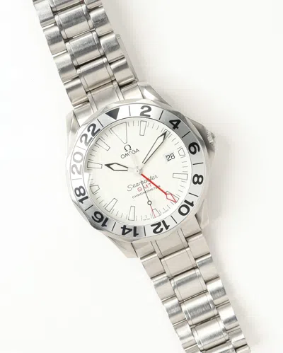 Omega Seamaster 300m Gmt 41mm Ref 2538.20 Full Set 2006 Watch In Silver