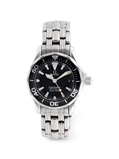 Pre-owned Omega Seamaster 30mm Watch In Black