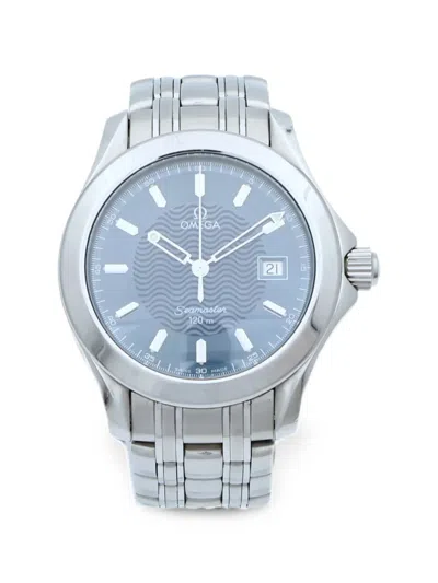 Pre-owned Omega Seamaster 36.5mm Watch In Blue