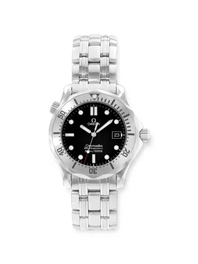 Pre-owned Omega Seamaster 36mm Watch In Black