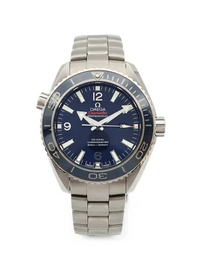 Pre-owned Omega Seamaster 37.5mm Watch In Blue