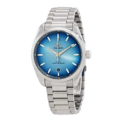 Pre-owned Omega Seamaster 38mm Automatic Chronometer Summer Blue Dial Men's Watch