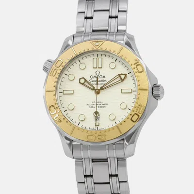 Pre-owned Omega Seamaster 522.21.42.20.04.001 Automatic White Stainless Steel Men's Wristwatch 42 Mm