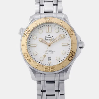 Pre-owned Omega Seamaster 522.21.42.20.04.001 White Stainless Steel Automatic Men's Watches 42mm
