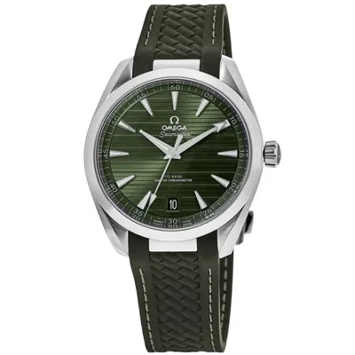 Omega Seamaster Aqua Terra 150m Master Co-axial Automatic Chronometer Green Dial Green Rubber Strap Men's