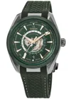 Omega Seamaster Aqua Terra 150m Master Co-axial Gmt Worldtimer Automatic Green Dial Rubber Strap Men's Wat In Green