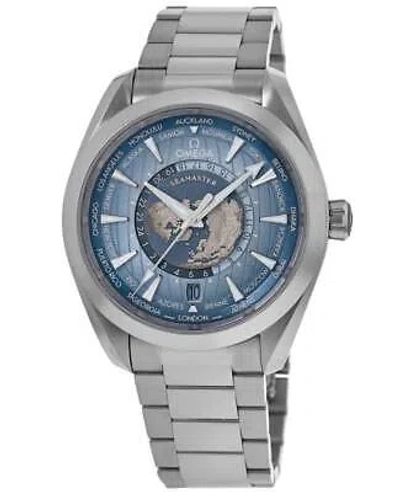 Pre-owned Omega Seamaster Aqua Terra 150m Worldtimer Men's Watch 220.10.43.22.03.002