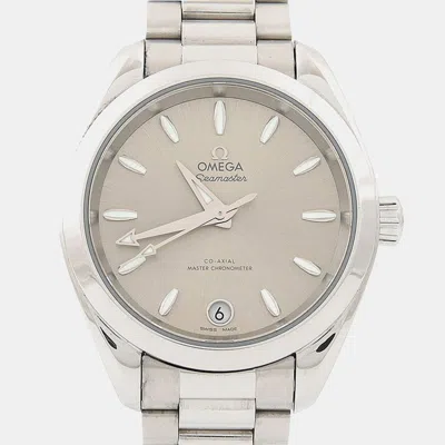 Pre-owned Omega Seamaster Aqua Terra 220.10.34 Sandstone Rose Gold Automatic Women's Watches 34mm