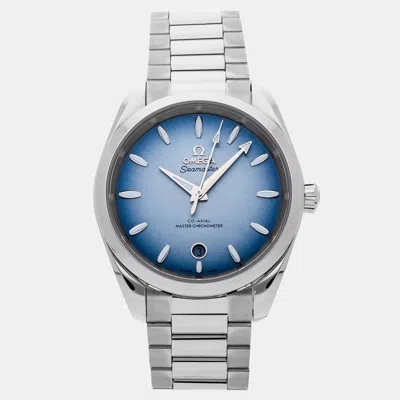 Pre-owned Omega Seamaster Aqua Terra 220.10.38.20.03.004 Blue Stainless Steel Automatic Men's Watches 38mm