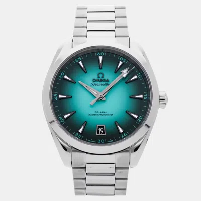 Pre-owned Omega Seamaster Aqua Terra 220.10.41.21.03.006 Blue Stainless Steel Automatic Men's Watches 41mm