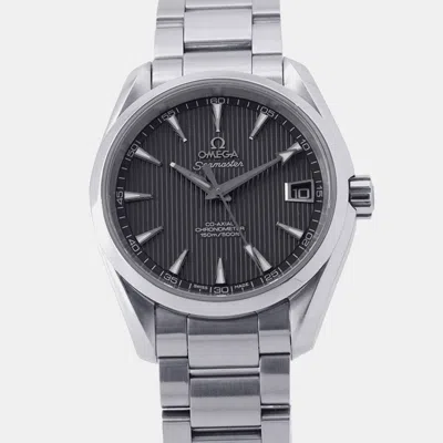 Pre-owned Omega Seamaster Aqua Terra 231.10.39.21.06.001 Grey Stainless Steel Automatic Men's Watches 38.5 Mm