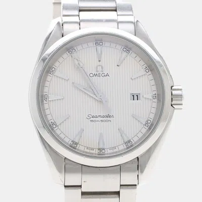 Pre-owned Omega Seamaster Aqua Terra 231.10.39.61.02.001 Silver Stainless Steel Quartz Men Wristwatch 39mm
