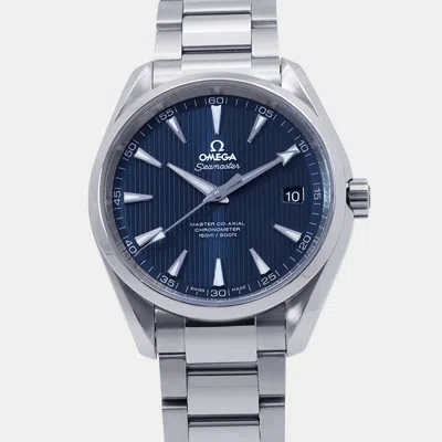 Pre-owned Omega Seamaster Aqua Terra 231.10.42.21.03.003 Blue Stainless Steel Automatic Men's Watches 41.5 Mm