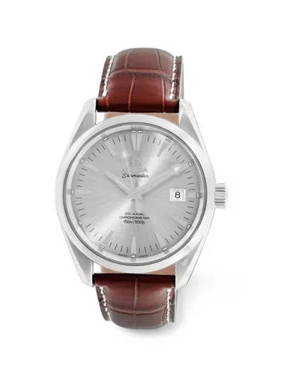 Pre-owned Omega Seamaster Aqua Terra 39mm Watch In Silver