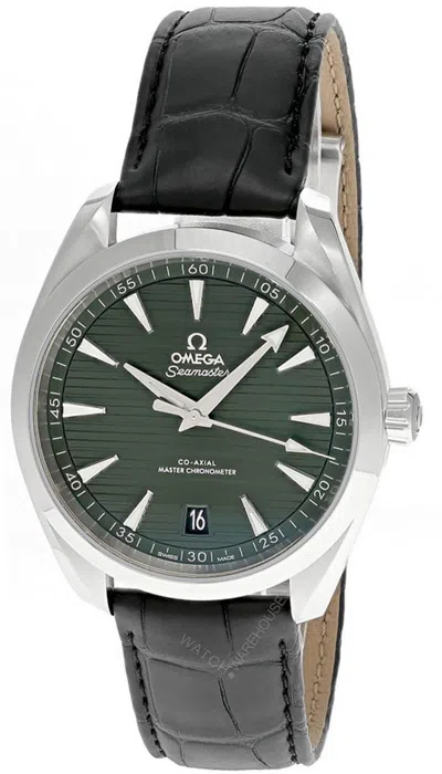 Pre-owned Omega Seamaster Aqua Terra 41mm Green Dial Lthr Men's Watch 220.13.41.21.10.001